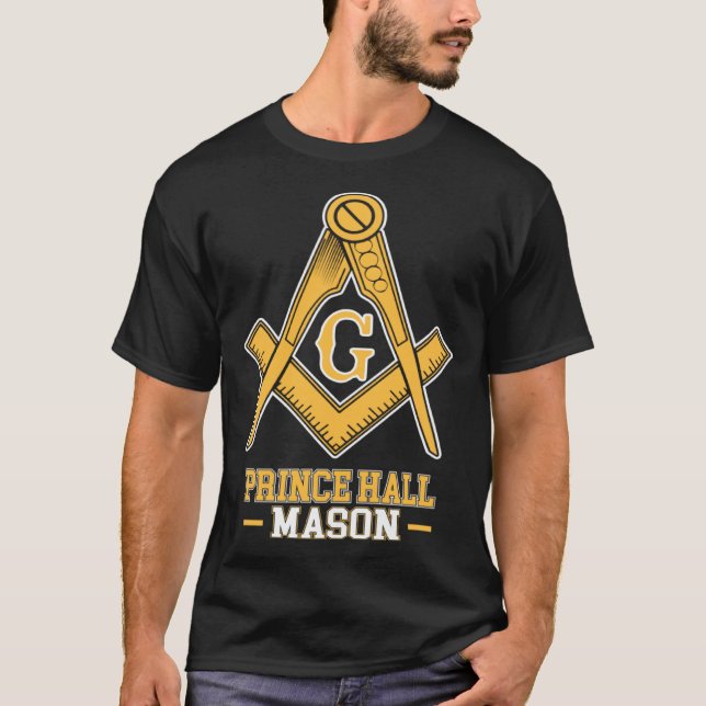 Camiseta Prince Hall Mason Square y Compass G Symbol Fr (Anverso)