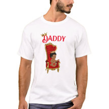 Prince Throne Red Gold Niño Africano Estadounidens