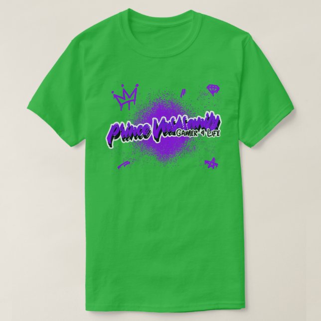 Camiseta Prince Vashsanity Gamer 4 Life (Diseño del anverso)
