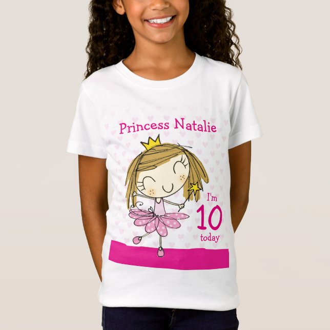 Camiseta Princesa 10mo cumpleaños de la edad 10 de la (Anverso)