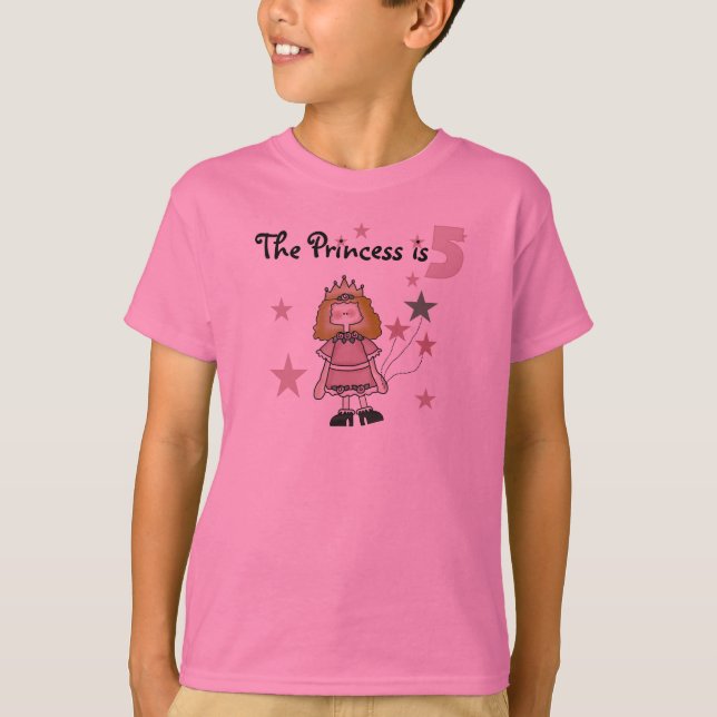Camiseta Princesa 5to cumpleaños (Anverso)