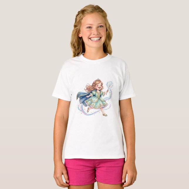 Camiseta Princesa adorable de acuarela (Anverso completo)