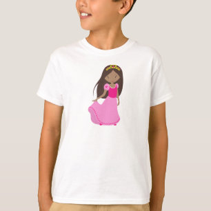 Camiseta Princesa afroamericana, reina, corona, ball