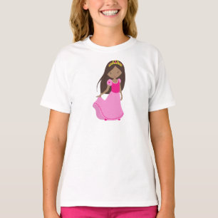 Camiseta Princesa afroamericana, reina, corona, ball
