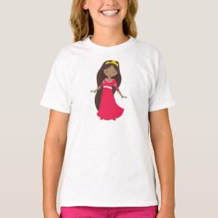 Camiseta Princesa afroamericana, reina, corona, vestimenta 