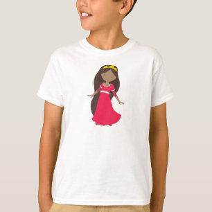 Camiseta Princesa afroamericana, reina, corona, vestimenta 