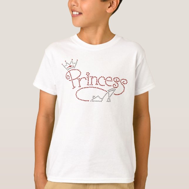 Camiseta Princesa atractiva Crown y zapato del tacón alto (Anverso)