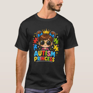 Camiseta Princesa Autismo Conciencia del Autismo Chicas Afr
