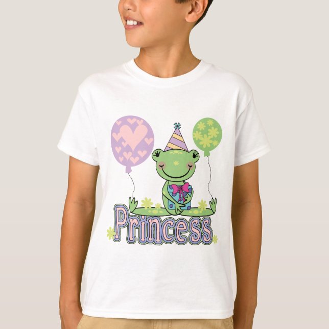 Camiseta Princesa Birthday Tshirts y regalos de la rana (Anverso)