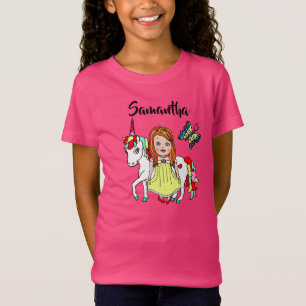 Camiseta Princesa bonito y camisas personalizadas Unicorn