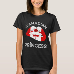 Camiseta Princesa Canadiense Levanta Hoz De Maple Bandera C