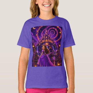 Camiseta Princesa Castillo de Fantasía Púrpura Arte | Cósmi