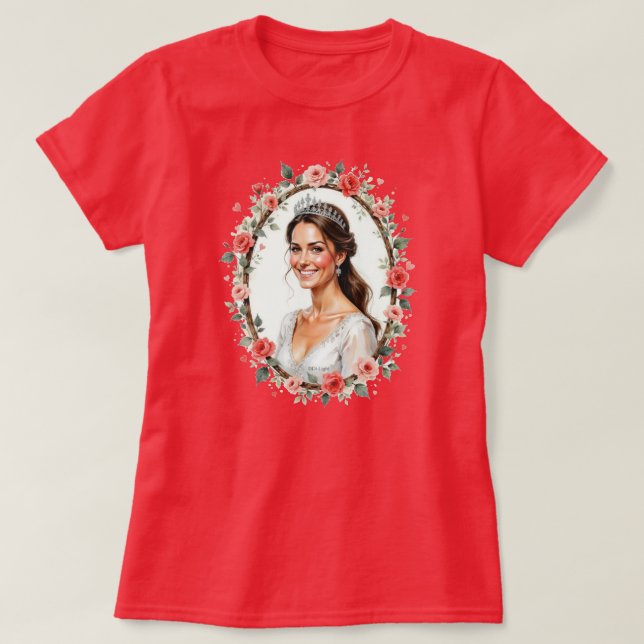 Camiseta Princesa Catalina de Inglaterra, Princesa de Gales (Diseño del anverso)