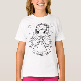Camiseta Princesa coloréela usted mismo