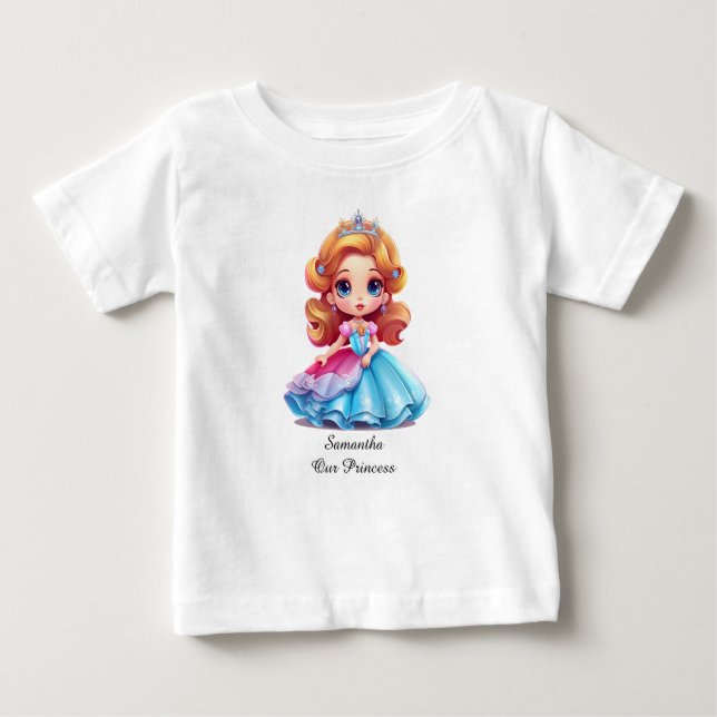 Camiseta Princesa con texto editable (Anverso)