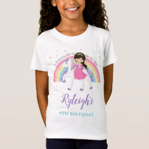Camiseta Princesa Cuta y uniforme de cumpleaños arcoiris de