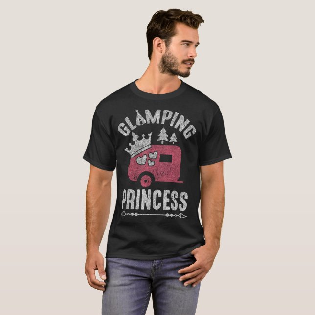 Camiseta Princesa Cute Camping Glamper Distressed de (Anverso completo)
