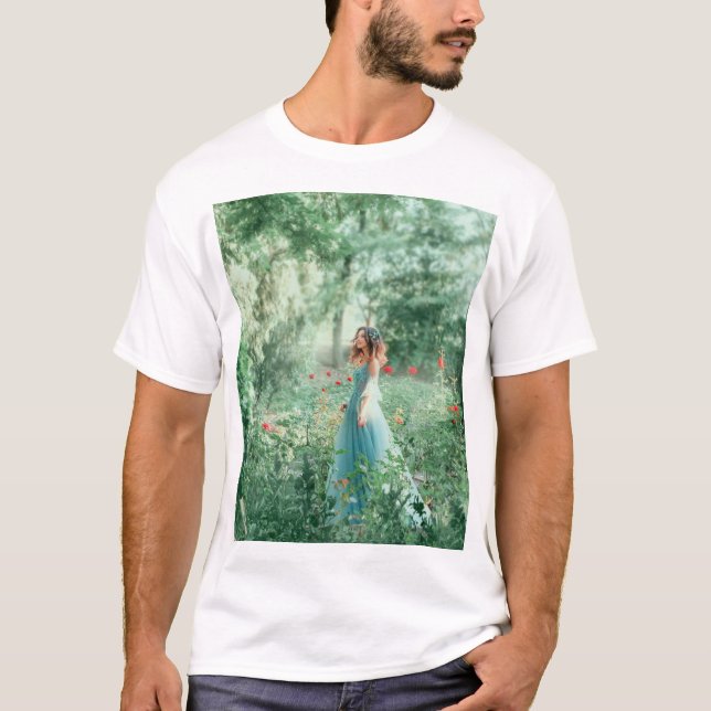 Camiseta Princesa de Brunette: acuarela de bosque de hadas (Anverso)