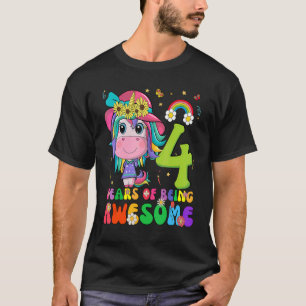 Camiseta Princesa de Chicas de 4 años de Unicornio