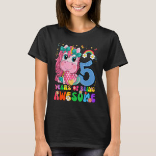 Camiseta Princesa de Chicas de 5 años de Unicornio
