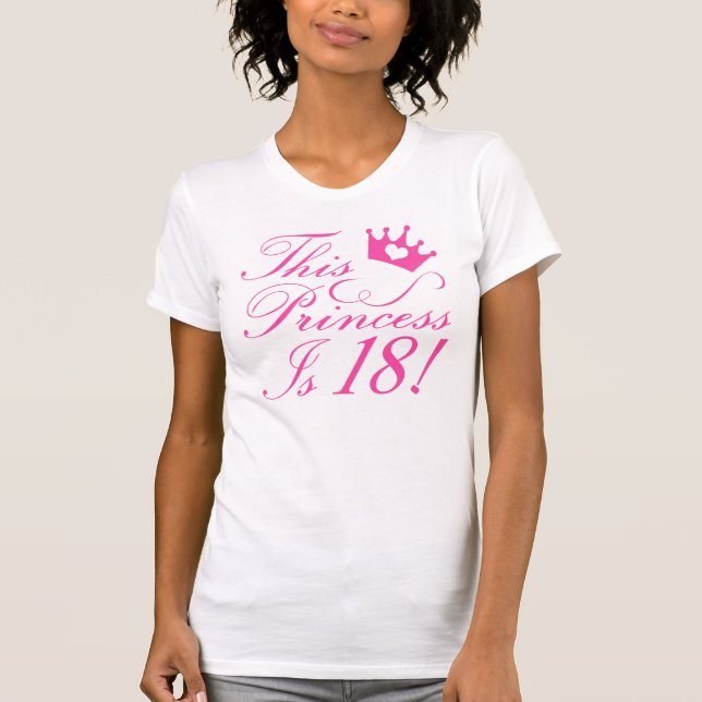 Camiseta Princesa de Cumpleaños 18 (Anverso)