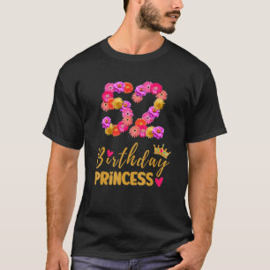Camiseta Princesa de cumpleaños de 52 años flor es mi 52° B