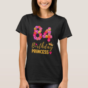 Camiseta Princesa de cumpleaños de 84 años flor es mi 84ª B