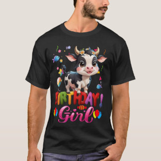 Camiseta Princesa de cumpleaños de vaca Chica Es mi cumplea