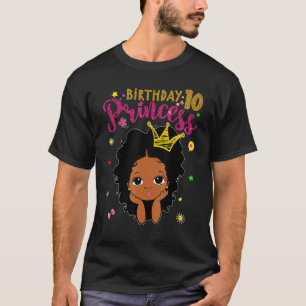Camiseta Princesa de cumpleaños número 10 años Príncipe de