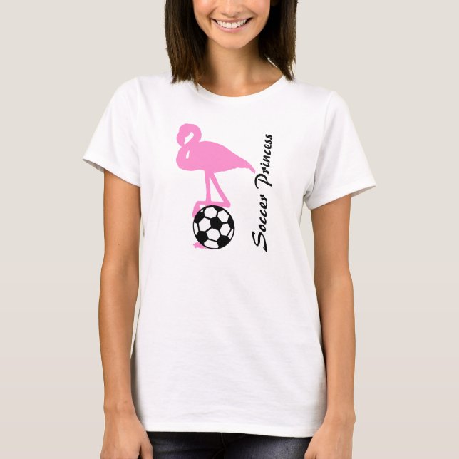 Camiseta Princesa de Fútbol Niñas Flamingo Rosa (Anverso)