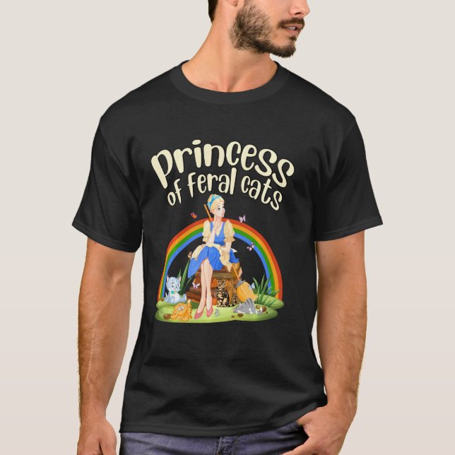 Camiseta Princesa De Gatos Ferales Con Gatos (Anverso)