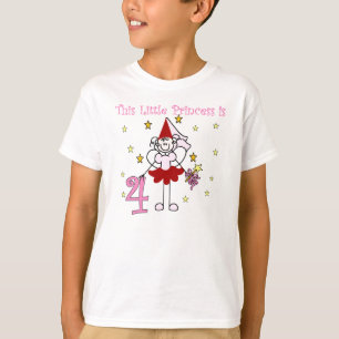 Camiseta Princesa de hadas 4to cumpleaños