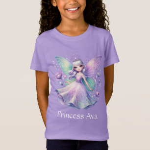 Camiseta Princesa de hadas arcoiris con Chica floral Peony