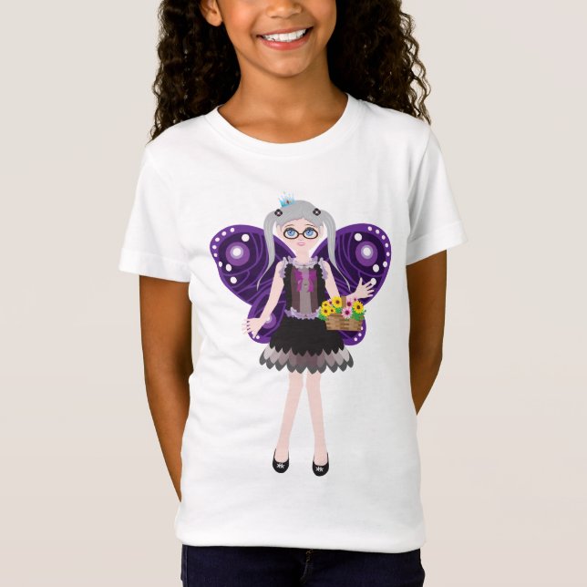 Camiseta Princesa de hadas moradas (Anverso)