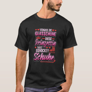 Camiseta Princesa de hockey sobre hielo dice deporte Chica