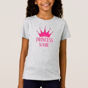 Camiseta Princesa de la Corona Rosada... Añadir nombre a T-