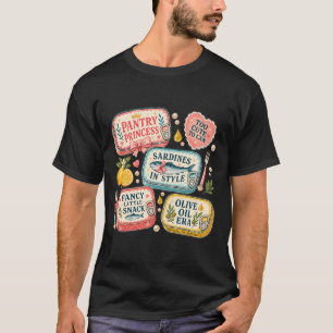 Camiseta Princesa de la despensa Lata de sardina linda cami