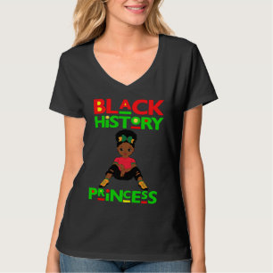 Camiseta princesa de la historia negra magia de niña negra