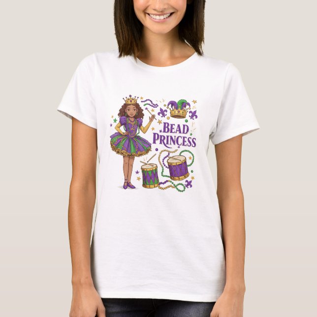 Camiseta Princesa de las cuentas - Mardi Gras (Anverso)