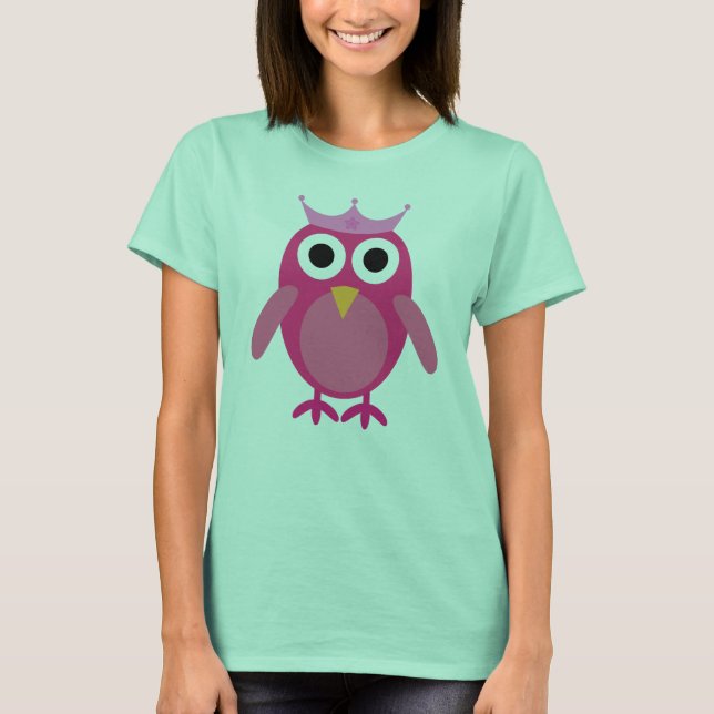 Camiseta Princesa de Lechuza Personalizado Rosa (Anverso)