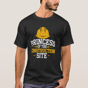 Camiseta Princesa de Obra Divertida Trabajo de Construcción