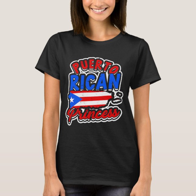Camiseta Princesa de Puerto Rico Océano Caribe (Anverso)