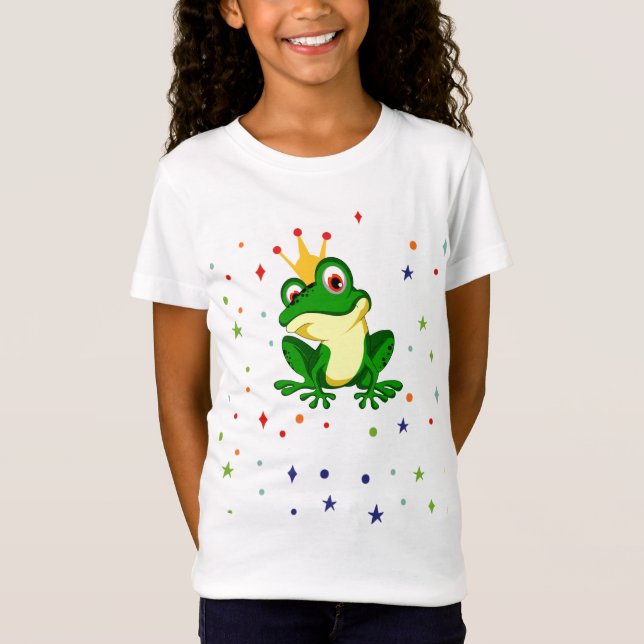 Camiseta Princesa de rana. Personalizado cuento de hadas. D (Anverso)