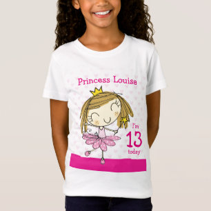 Camiseta Princesa décimotercero cumpleaños de la edad 13 