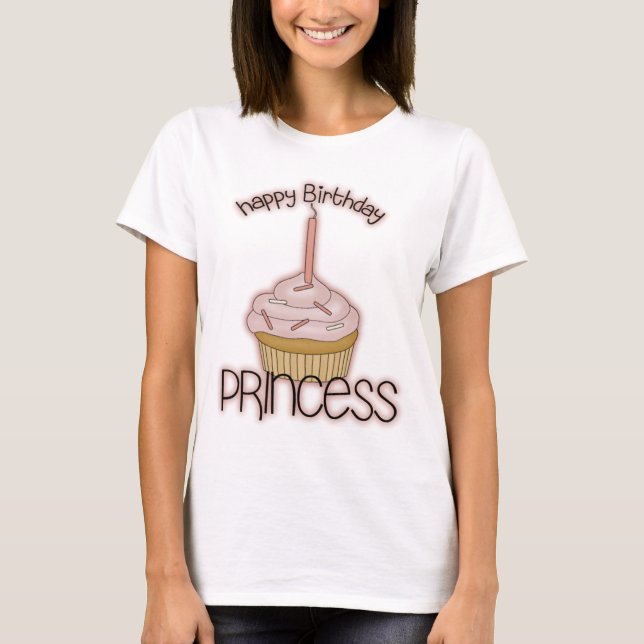 Camiseta Princesa del feliz cumpleaños (Anverso)