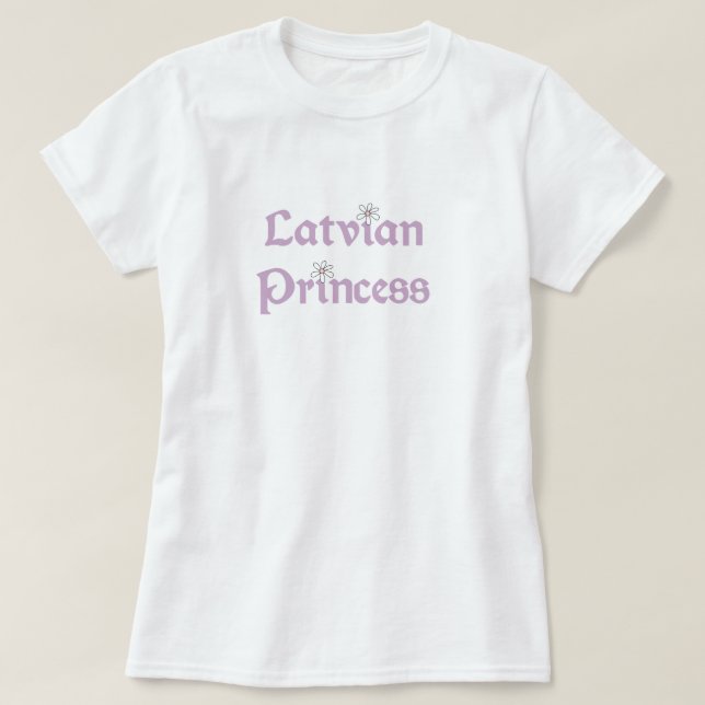 Camiseta Princesa del Latvian de las margaritas (Diseño del anverso)