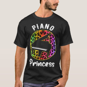 Camiseta Princesa del Piano Pianista Chica Mujer Leopardo P