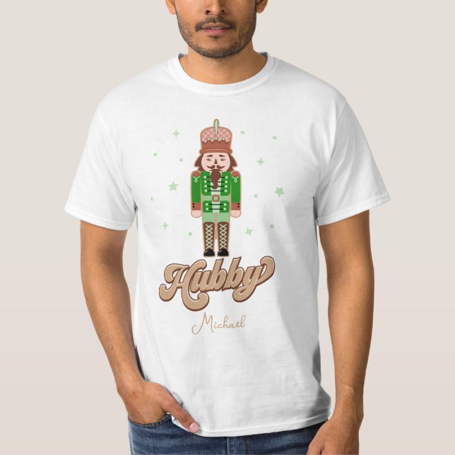 Camiseta Princesa desnuda Hada Hubby Wifey Café T-Shi (Anverso)