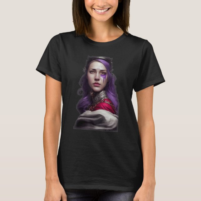 Camiseta Princesa Femenina En El Lado Izquierdo Del Abrigo  (Anverso)