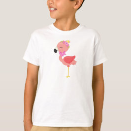 Camiseta Princesa Flamingo, Flores, flamenco, corona